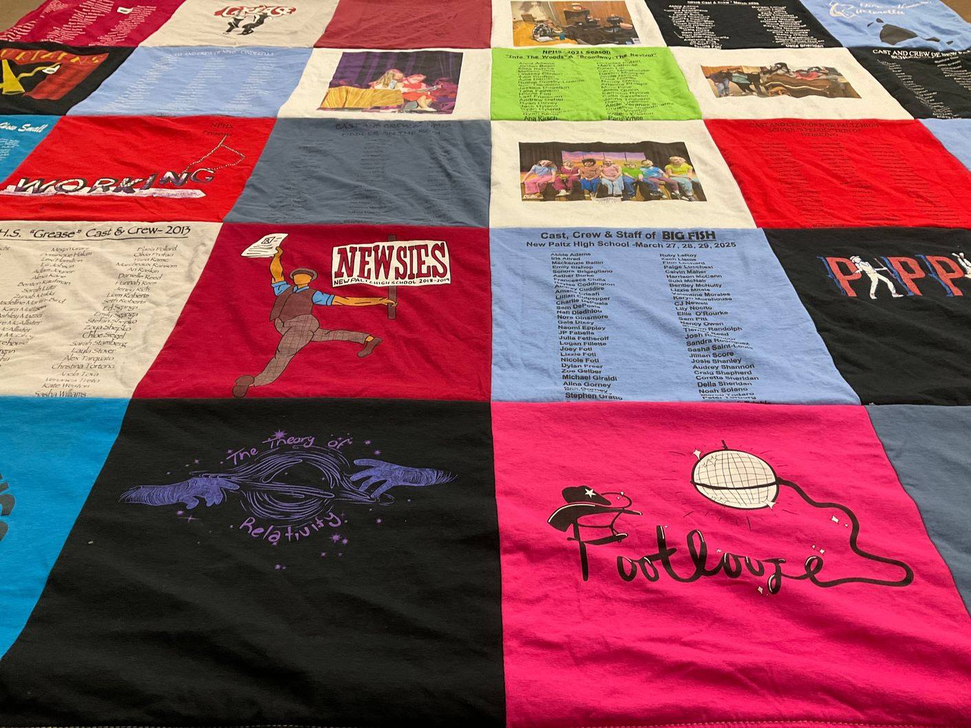 T-shirt quilt from new paltz high school by Nancy from NY