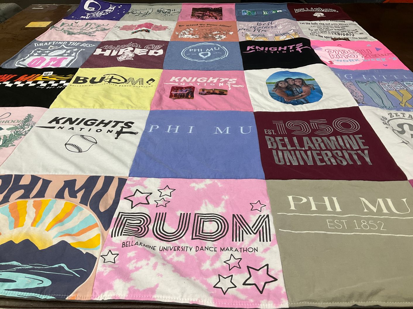 T-shirt quilt featuring knights by Ann from IL