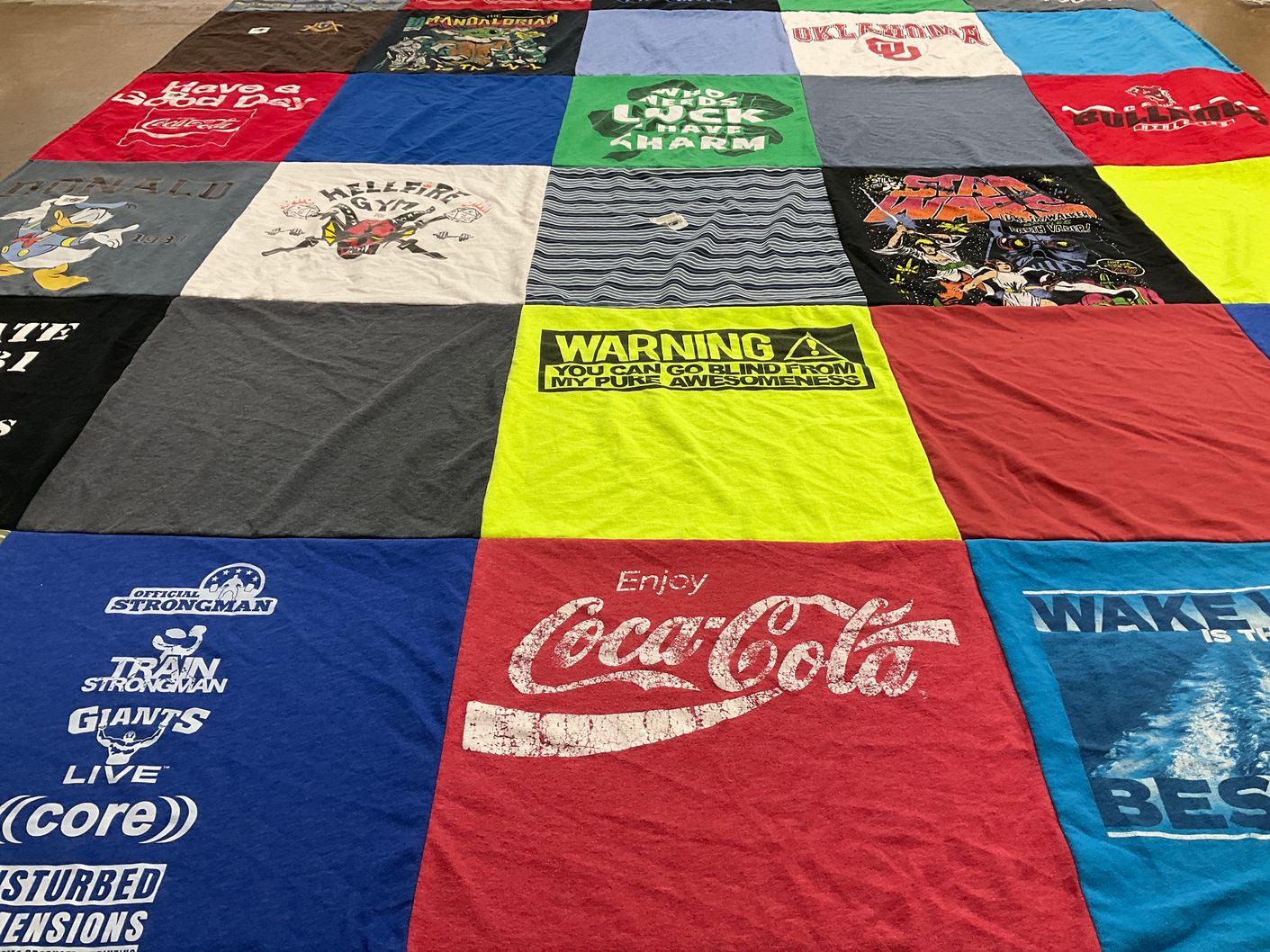 T-shirt quilt from university of oklahoma by Becki from NV