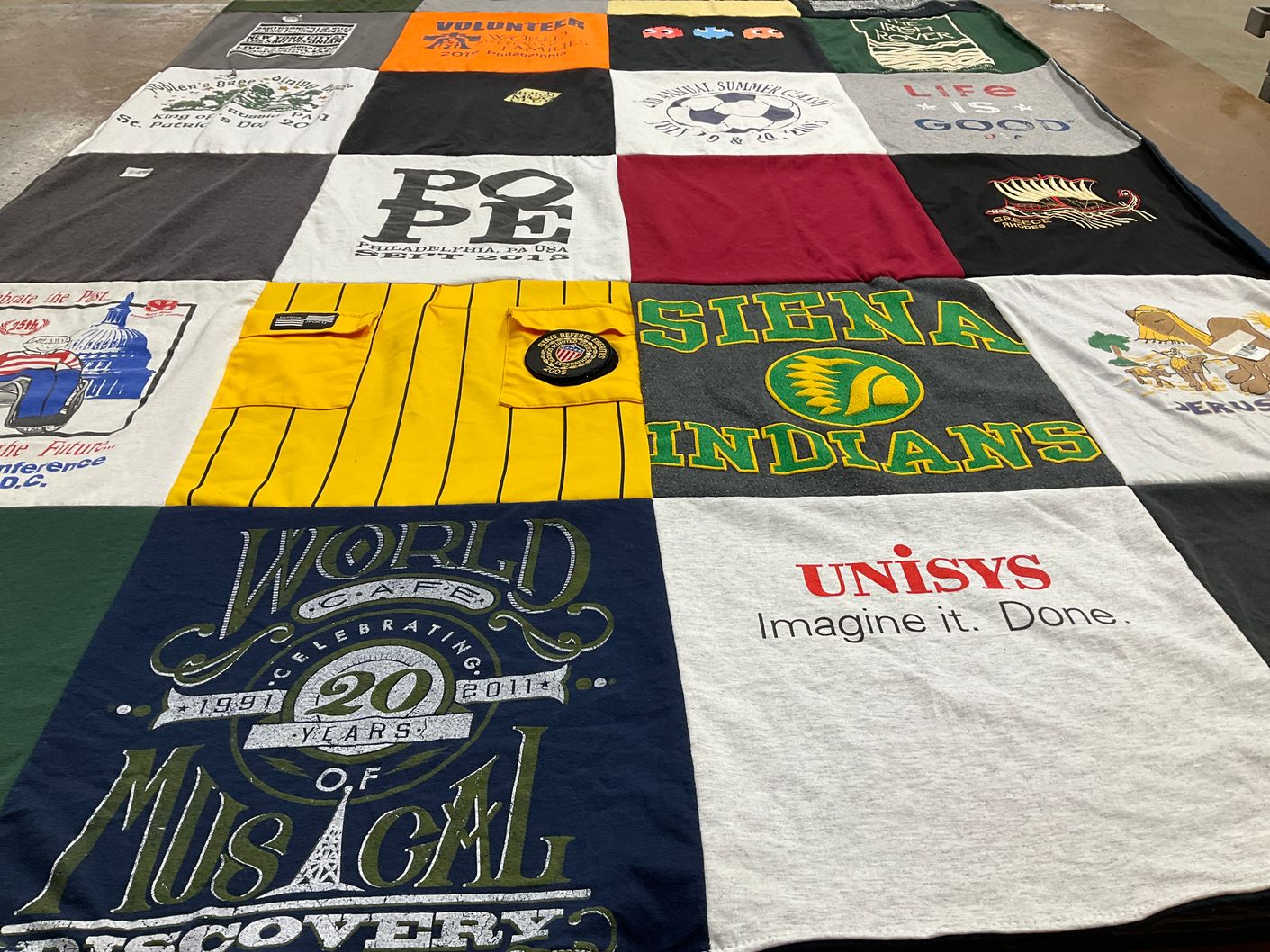 T-shirt quilt from siena college by Patricia from PA