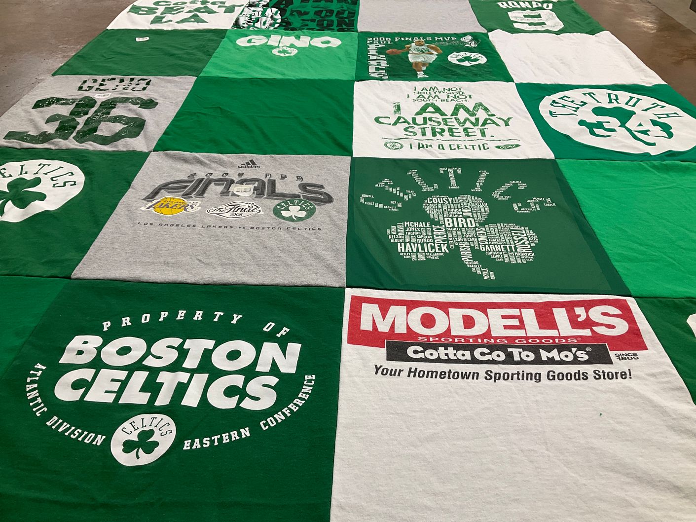 T-shirt quilt featuring boston celtics by Eugenio from MA
