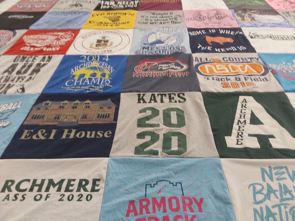 T-shirt quilt from archmere academy by Abigail from PA