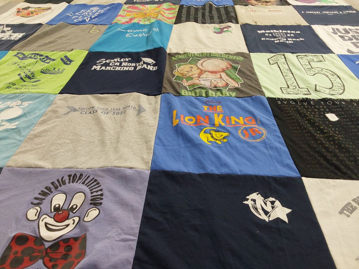 T-shirt quilt from north high school by Jennifer from PA