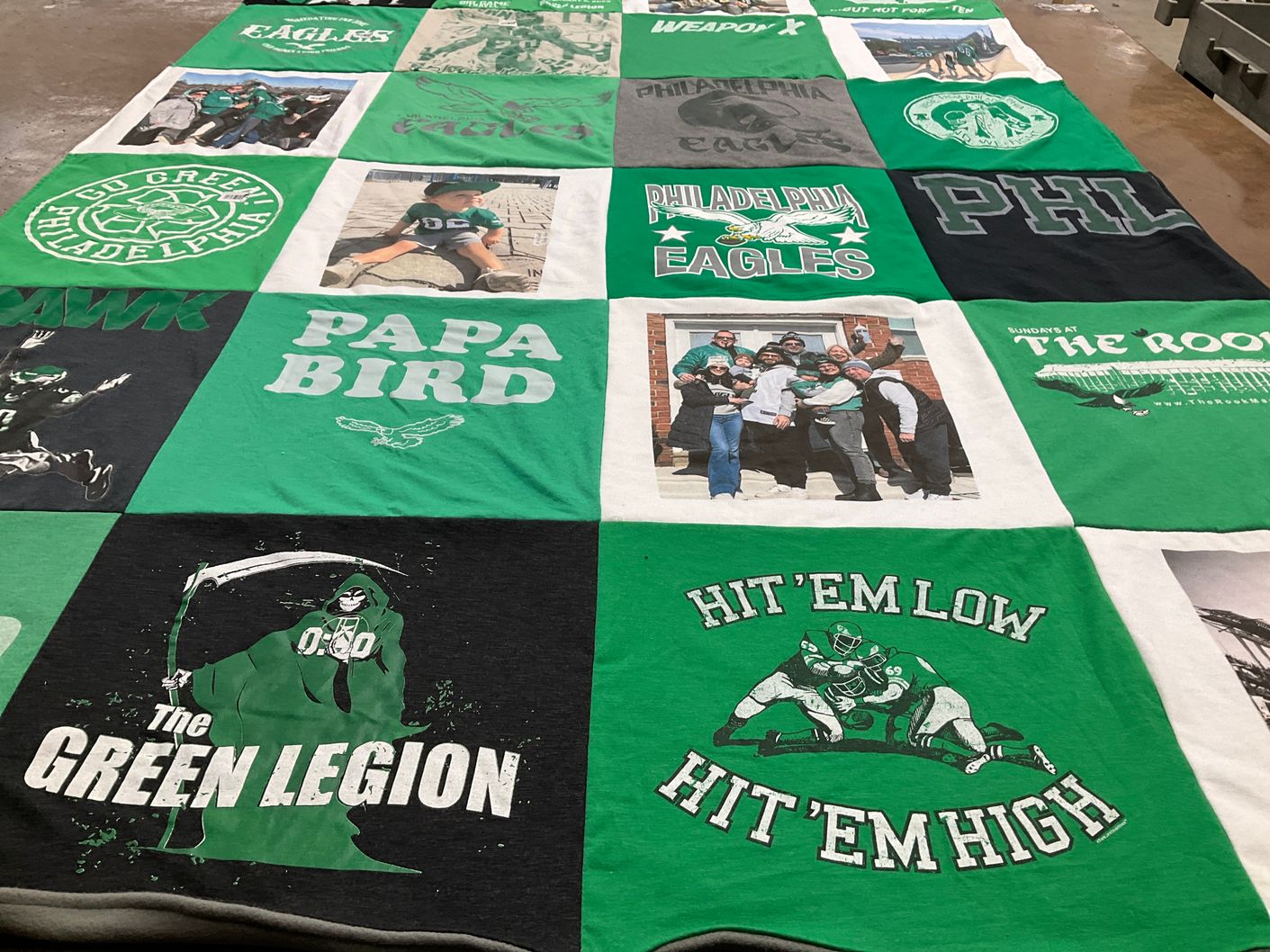 T-shirt quilt featuring philadelphia eagles by Jeremy from PA