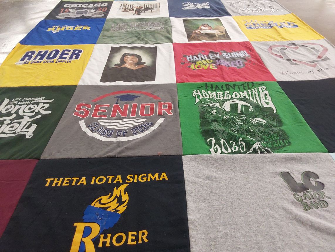 T-shirt quilt from lake corcoran high school by Ebonye from MS