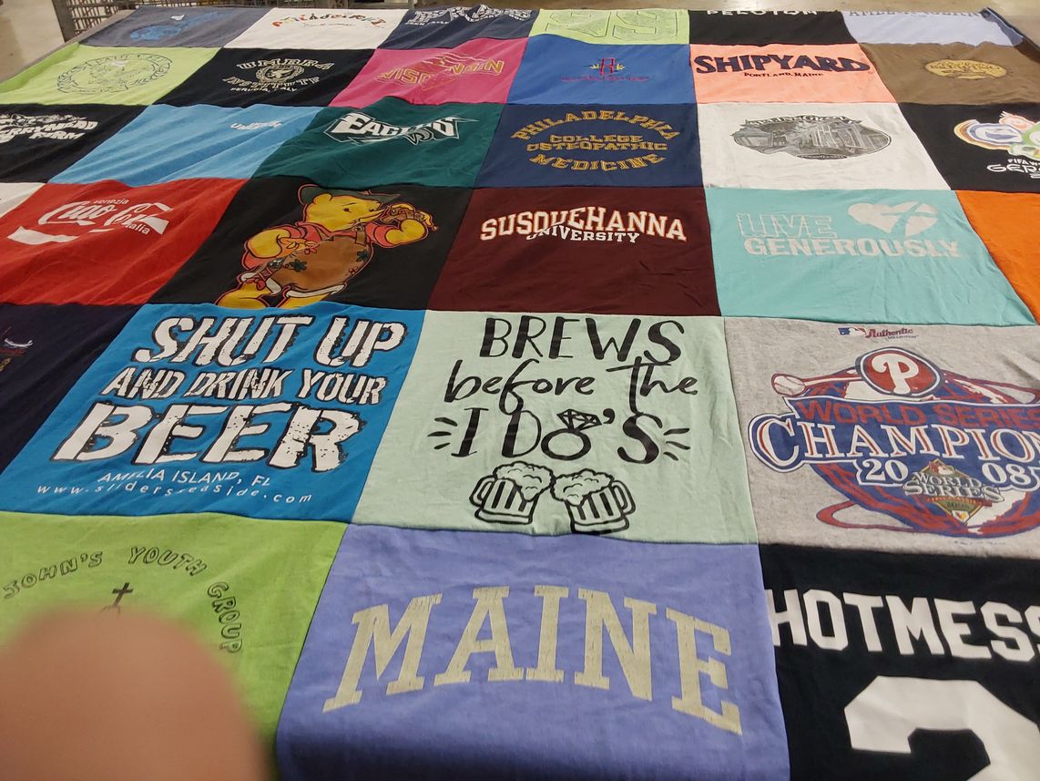 T-shirt quilt featuring philadelphia phillies by Monika from PA