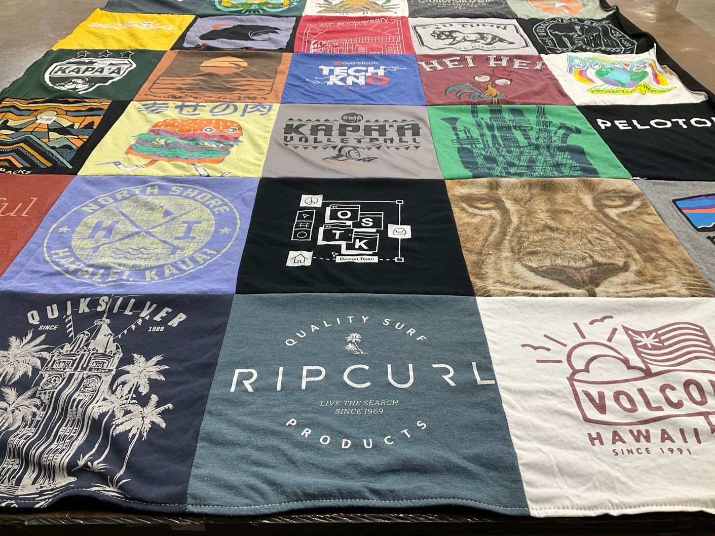 T-shirt quilt featuring kapaa high school volleyball by Kamalei from UT