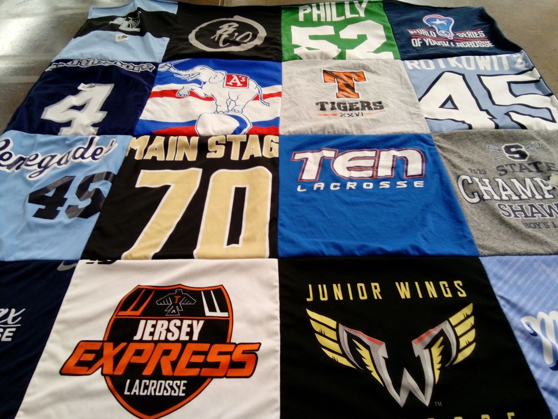T-shirt quilt featuring renegades, tigers by Holly from NJ
