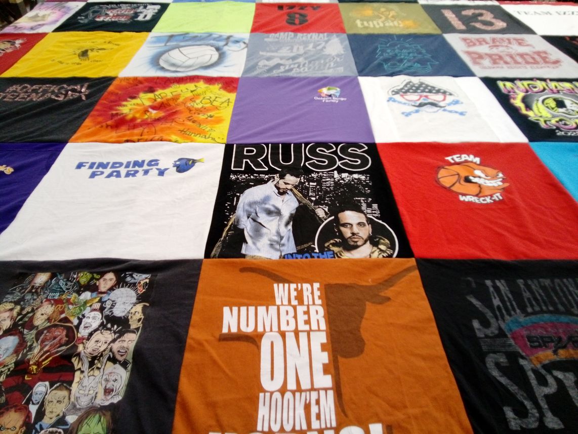 T-shirt quilt featuring university of texas at austin by Vanessa from TX