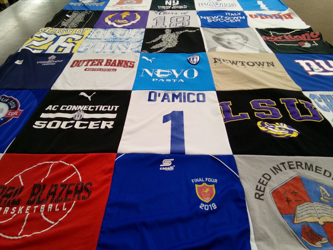 T-shirt quilt featuring ac connecticut soccer, portland soccer by Marybeth from CT