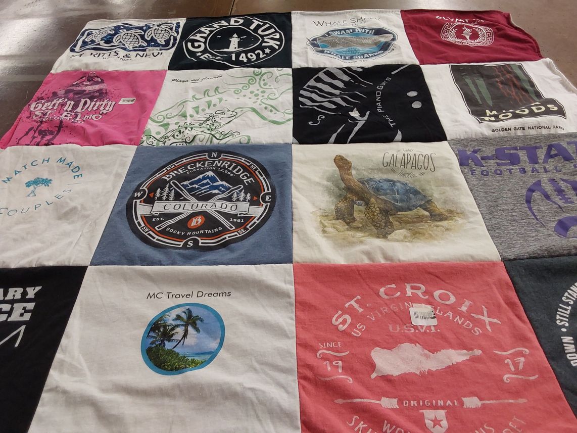 T-shirt quilt from kansas state university by Lamanda from KS