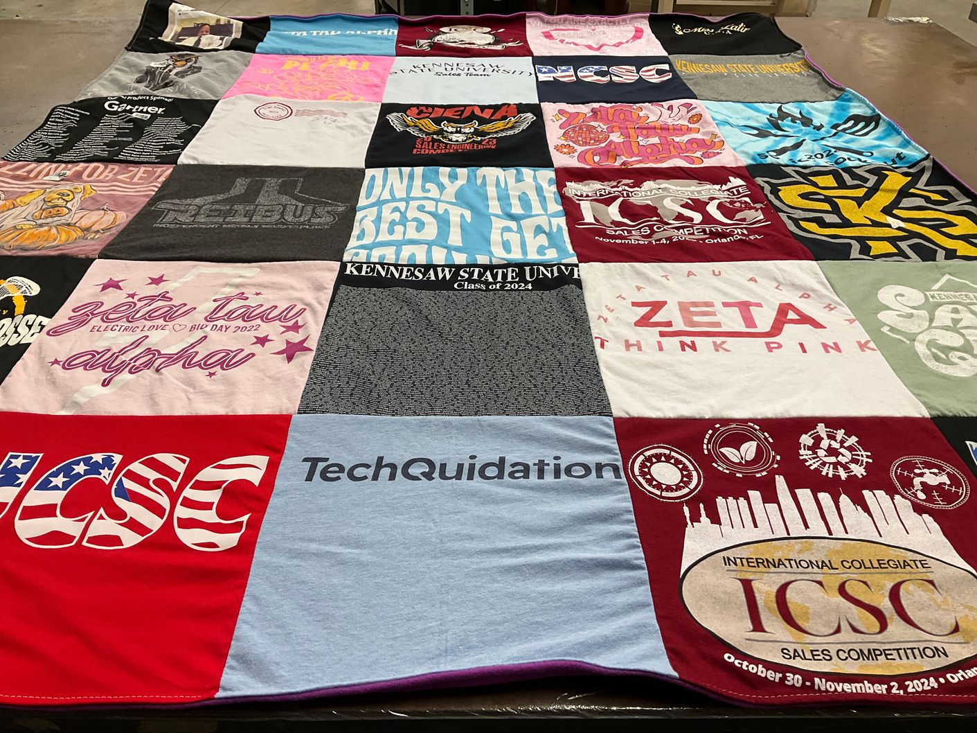 T-shirt quilt from kennesaw state university by Karla from GA