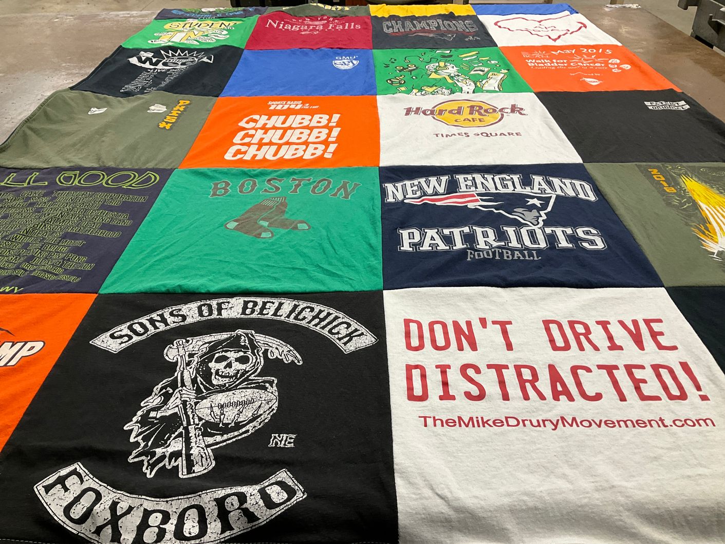 T-shirt quilt featuring new england patriots football by Kirsten from CO
