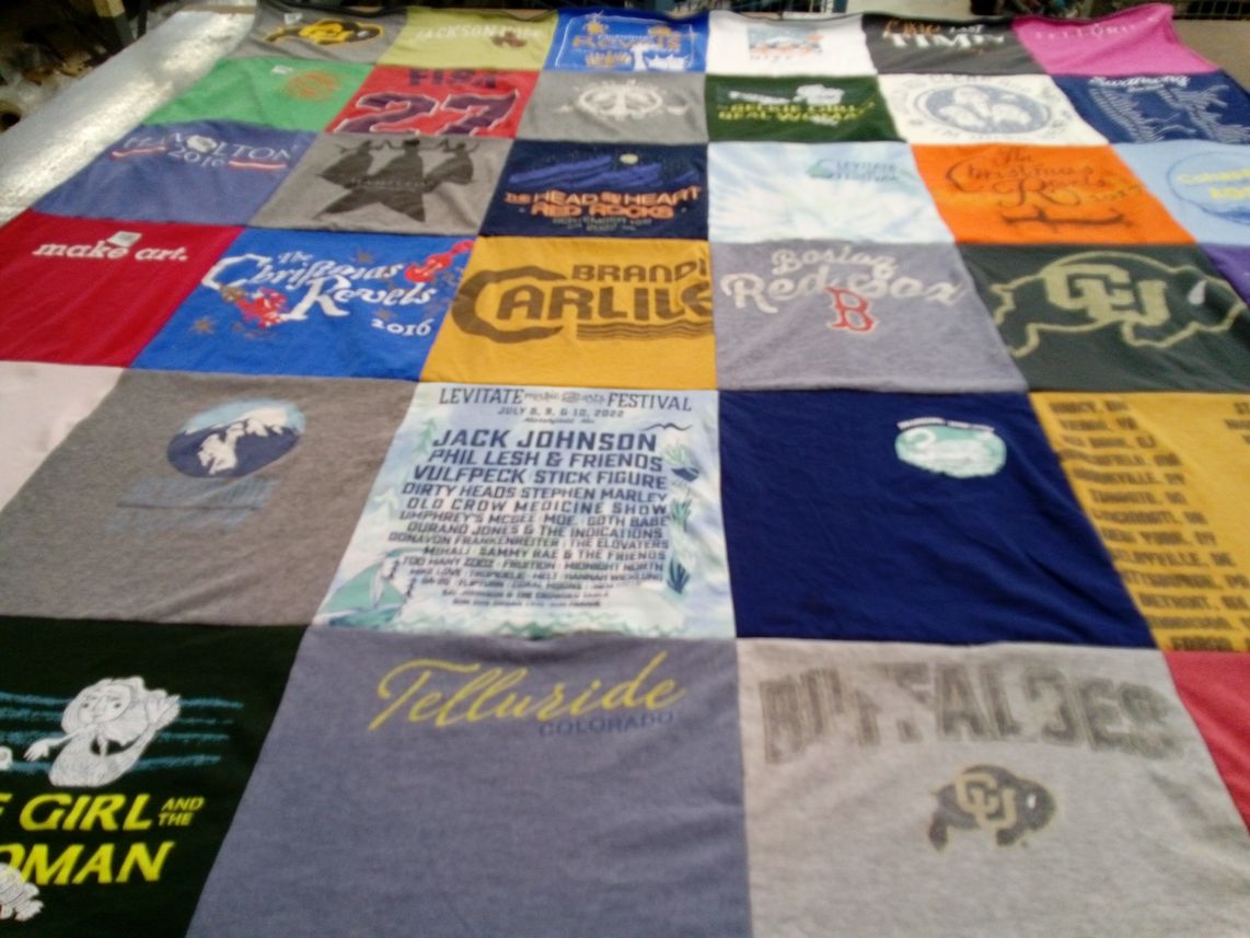T-shirt quilt featuring buffaloes by Diane from MA