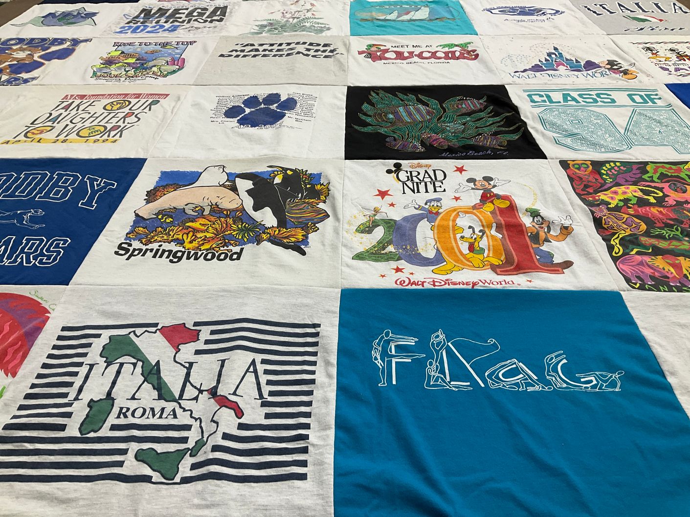 T-shirt quilt featuring hobby bears by FOR from GA