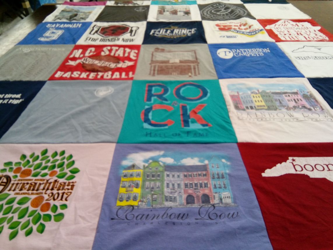 T-shirt quilt from north carolina state university by Elaine from NC