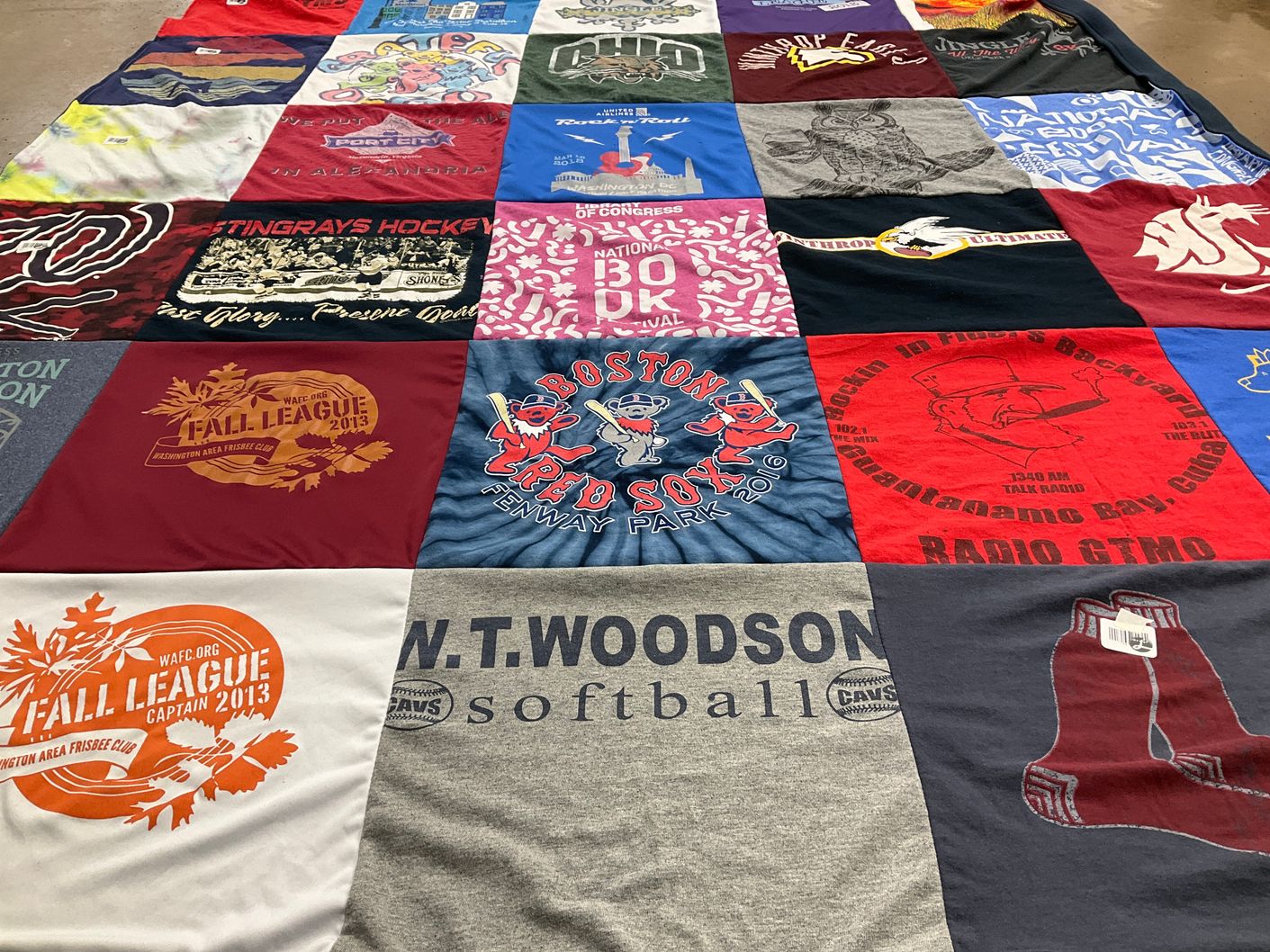 T-shirt quilt featuring boston red sox by Chasen from VA