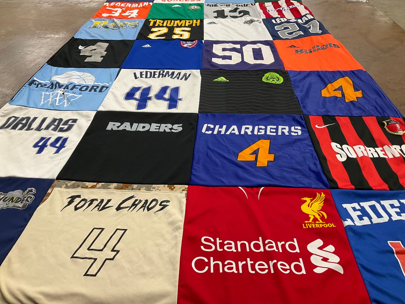 T-shirt quilt featuring liverpool football club by Tammy from TX