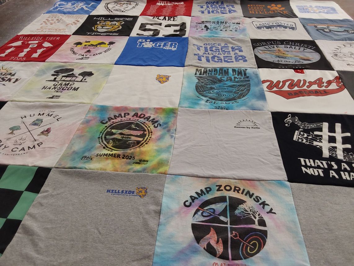 T-shirt quilt from hillside elementary school by LIZ from NE