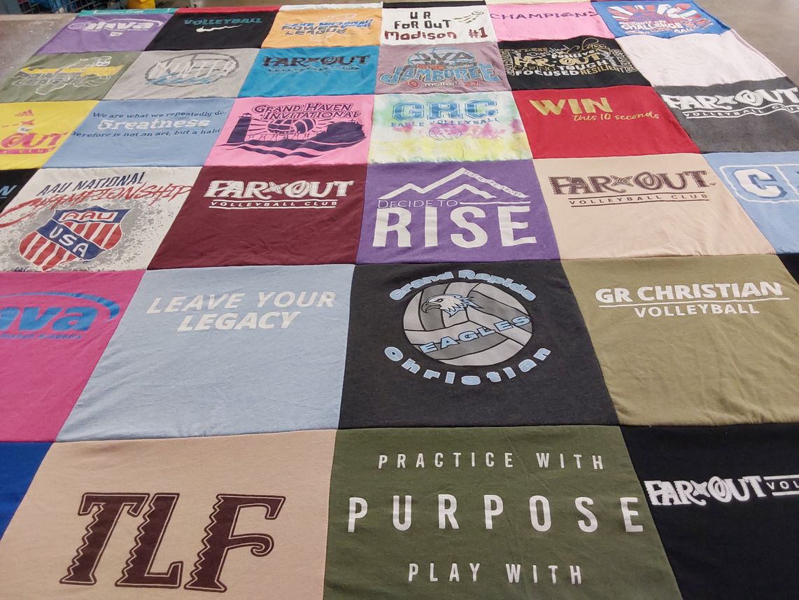 T-shirt quilt from grand rapids christian high school by Katlyn from MI