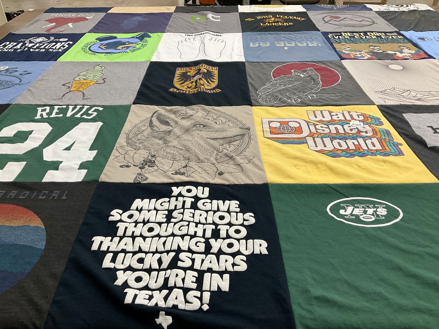 T-shirt quilt featuring new york jets by Peter from CO
