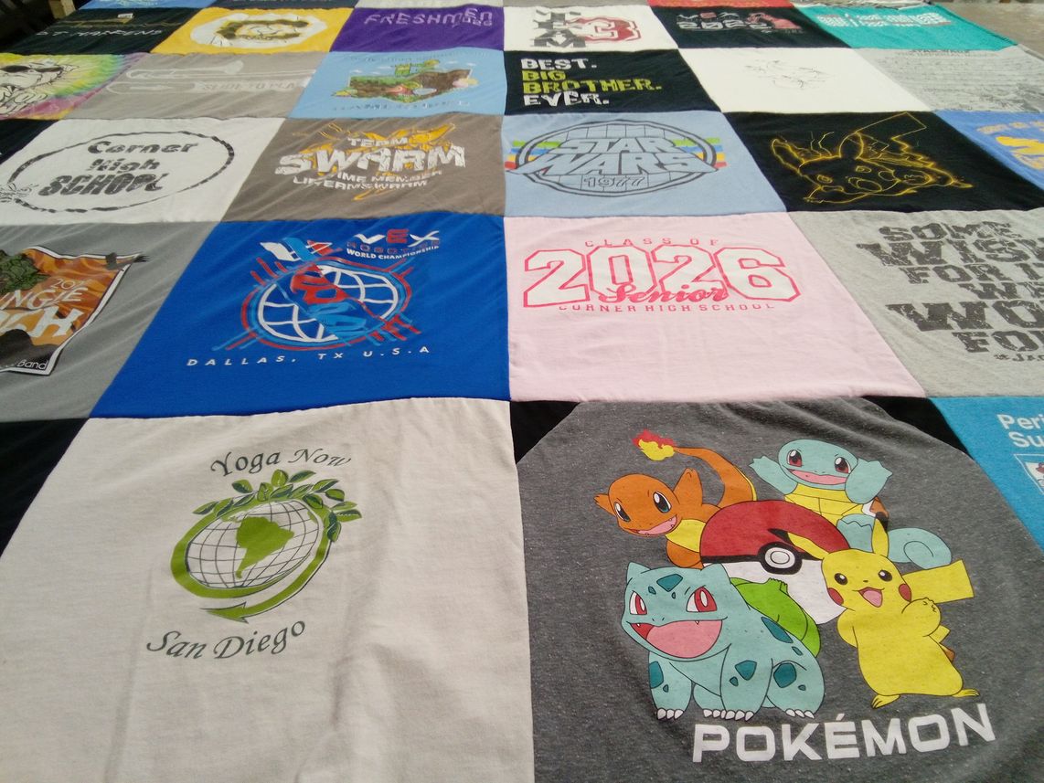 T-shirt quilt from corner high school by Stephanie from AL