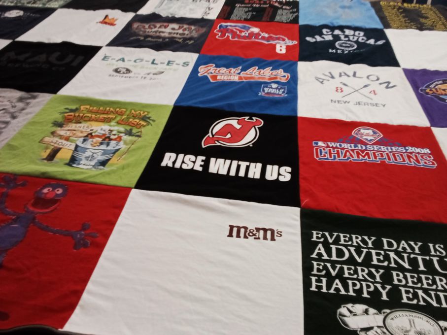 T-shirt quilt featuring new jersey devils by Donna from NJ