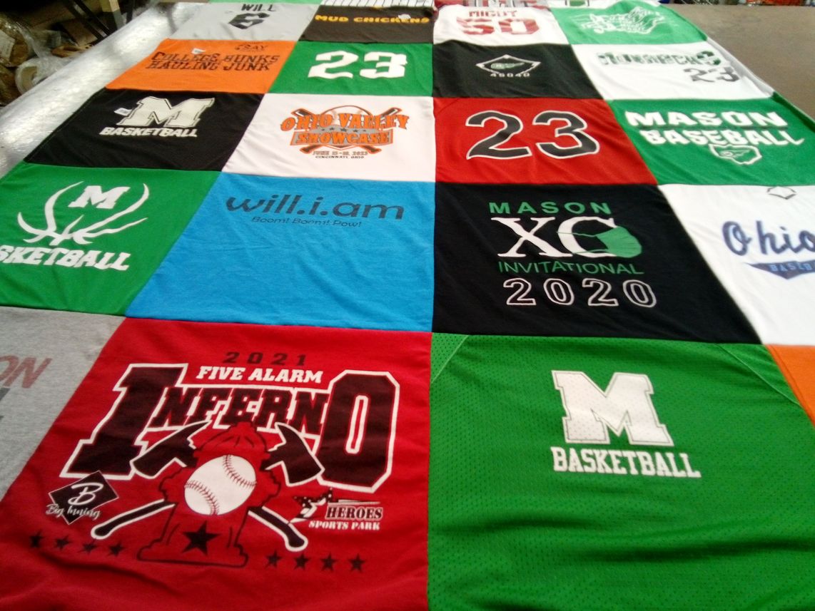 T-shirt quilt from mason high school by Kathrin from OH
