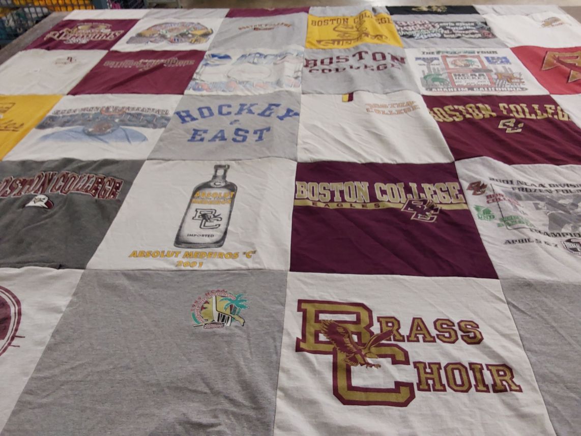 T-shirt quilt from boston college by Tricia from MA