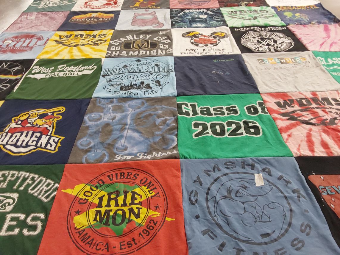 T-shirt quilt featuring west deptford high school by Michael from NJ