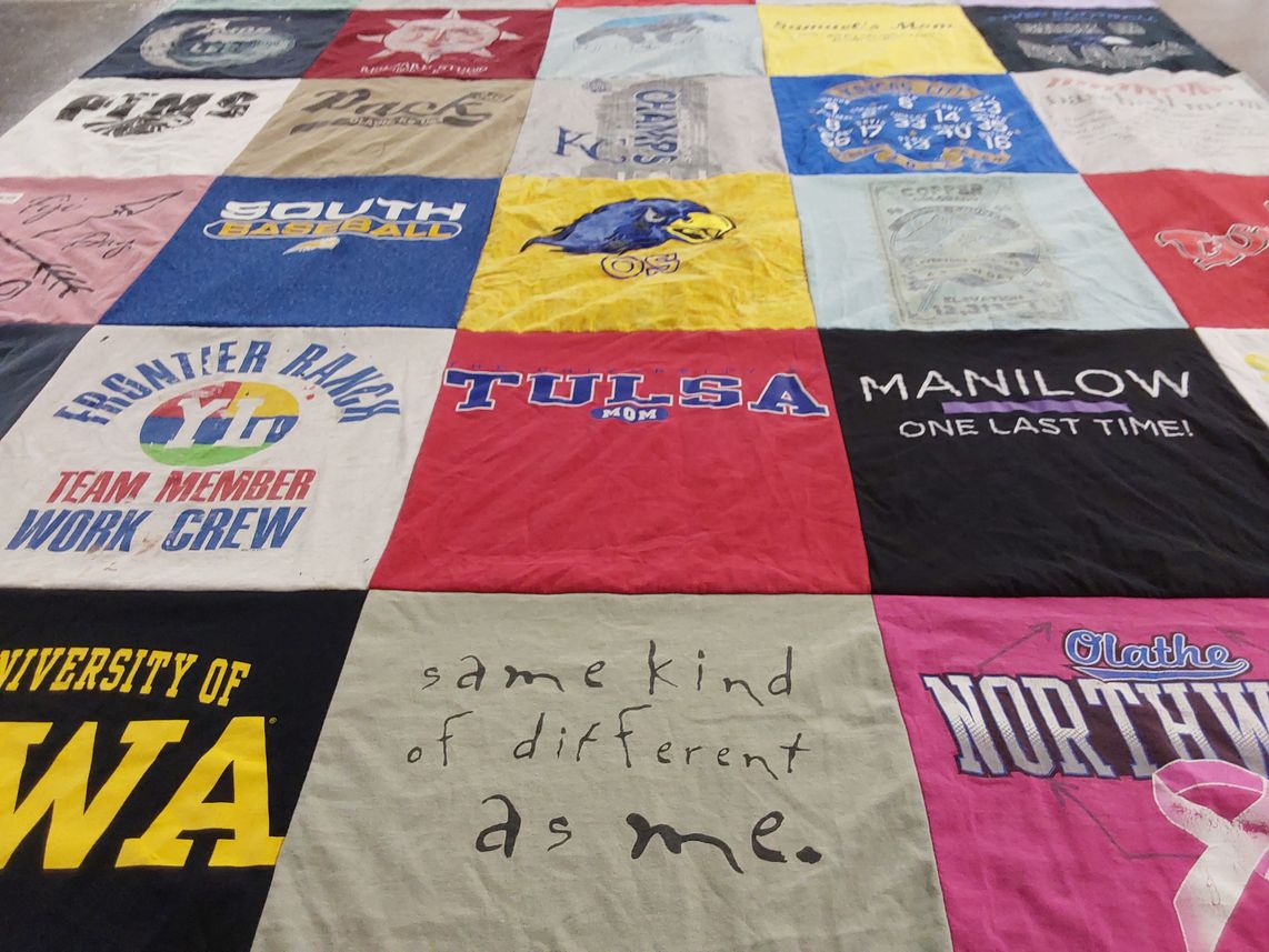 T-shirt quilt featuring tulsa university, south baseball by Marian from KS