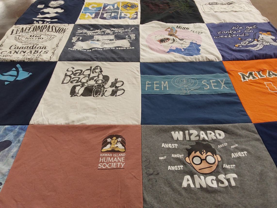 T-shirt quilt from michigan state university by EMILIA from CA