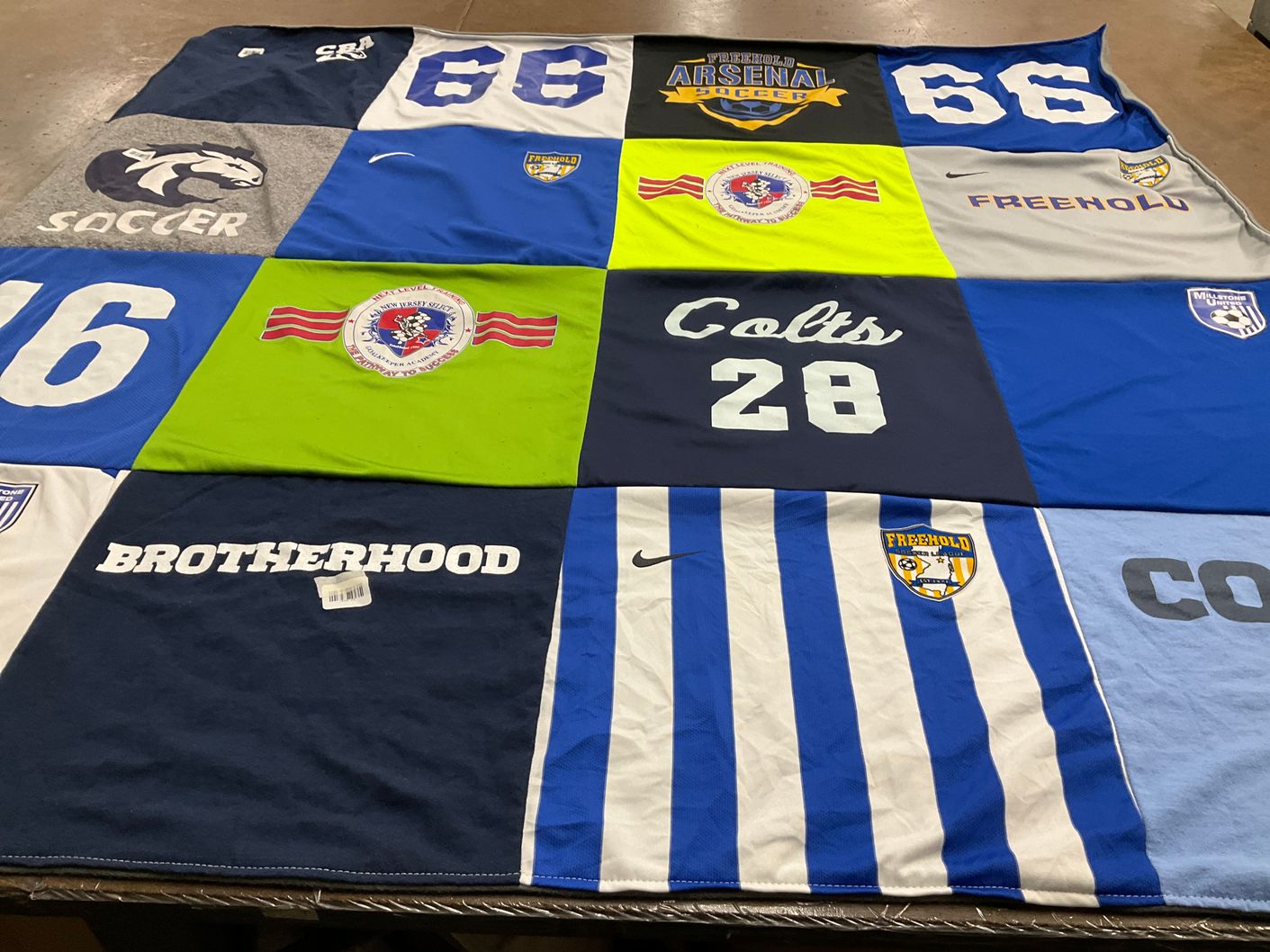 T-shirt quilt featuring freehold arsenal soccer by Kathy from NJ