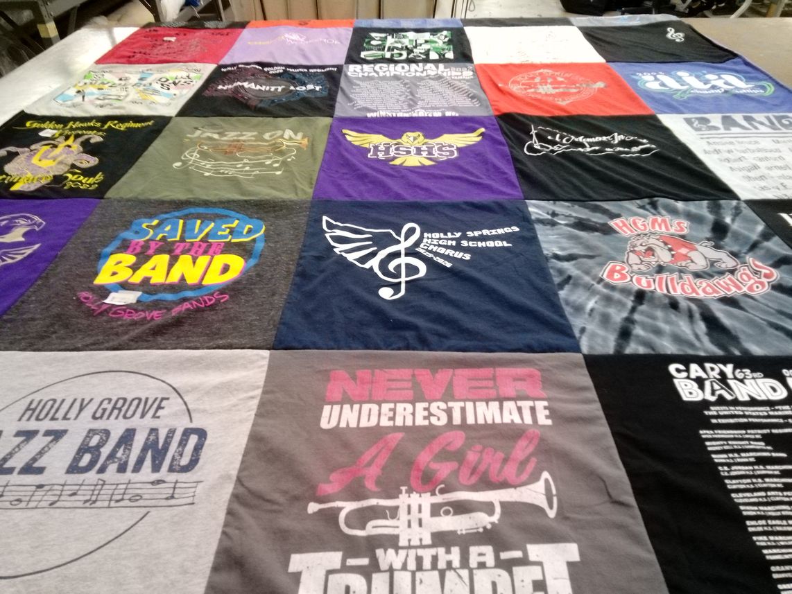 T-shirt quilt featuring bulldogs by Maria from NC