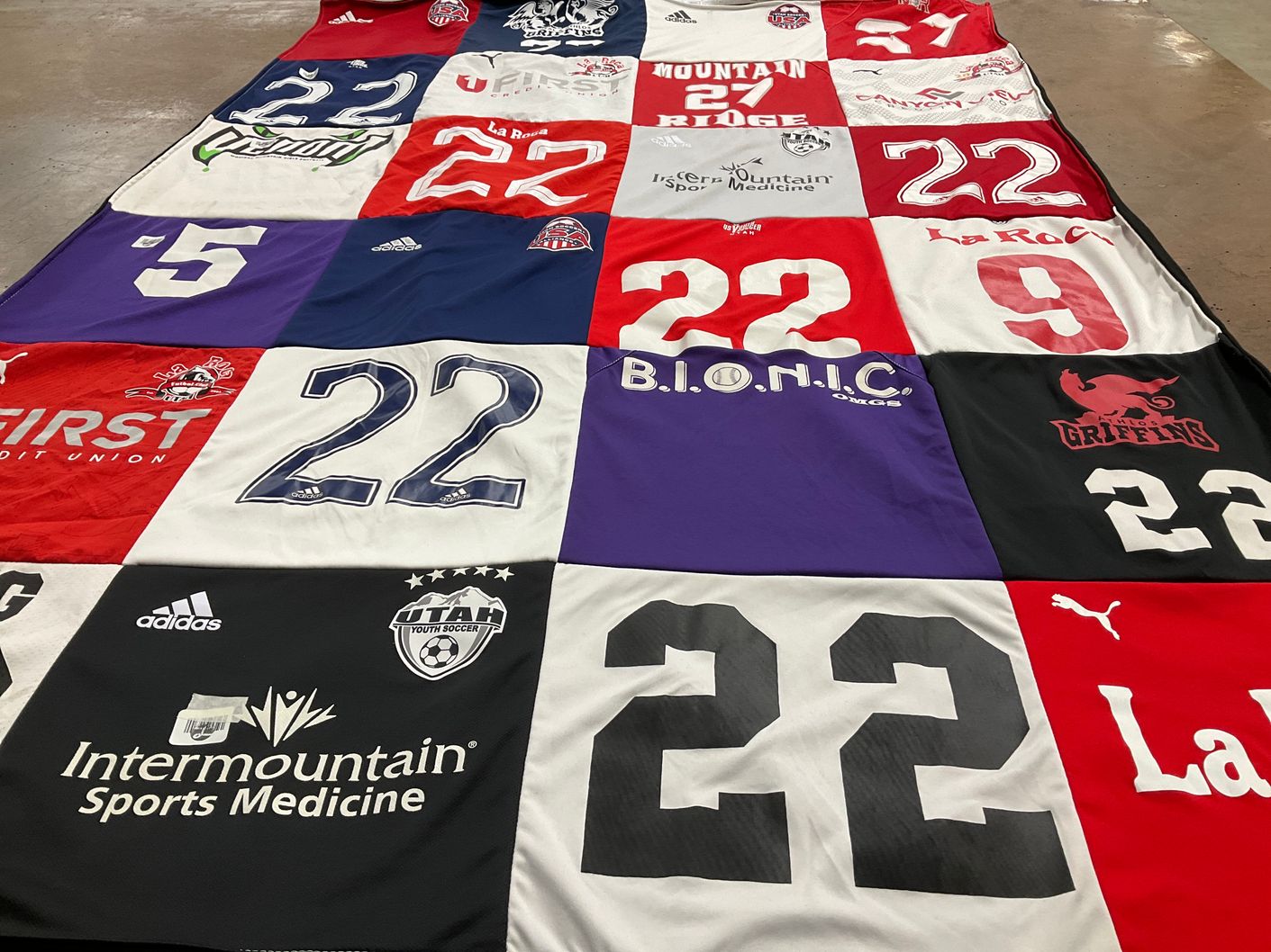 T-shirt quilt featuring utah youth soccer, griffins soccer by Chelsea from UT
