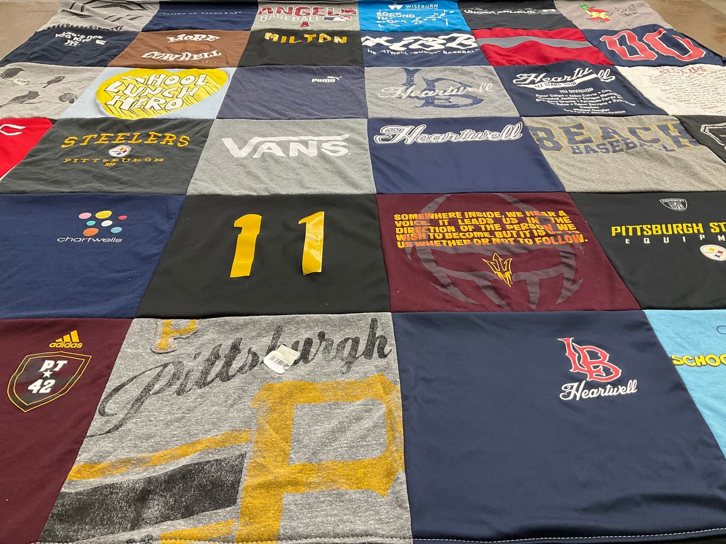 T-shirt quilt featuring pittsburgh steelers by Bridget from CA