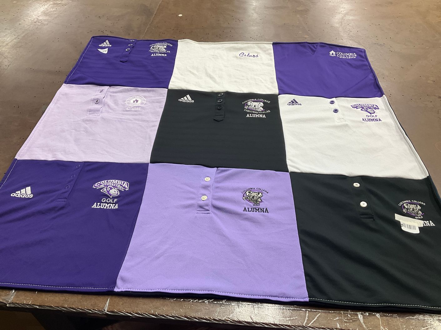 T-shirt quilt from columbia college by Bre from SC