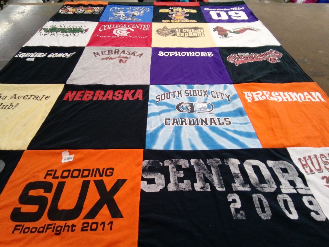 T-shirt quilt featuring south sioux city cardinals by Cassondra from NE