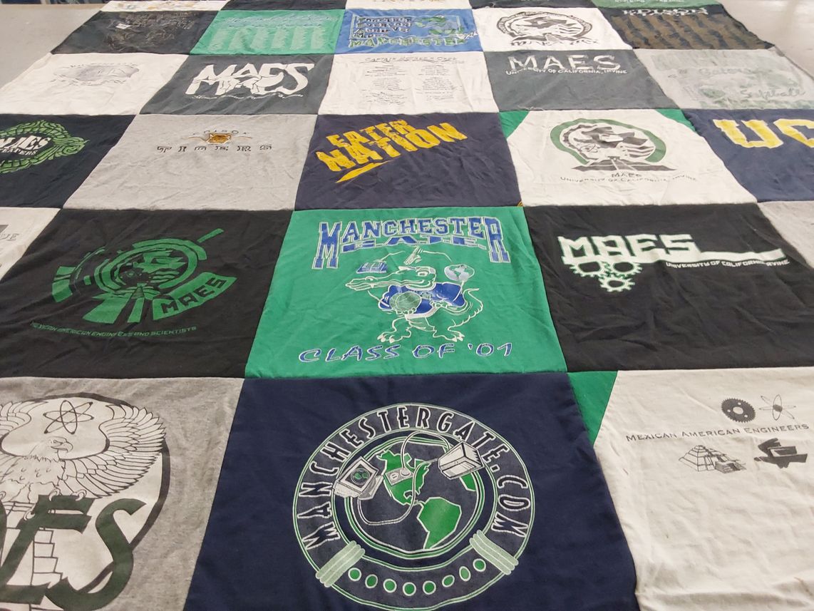 T-shirt quilt from university of california irvine by Celina from CA