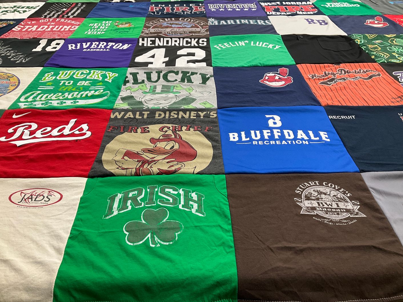 T-shirt quilt featuring cincinnati reds by Jenny from UT