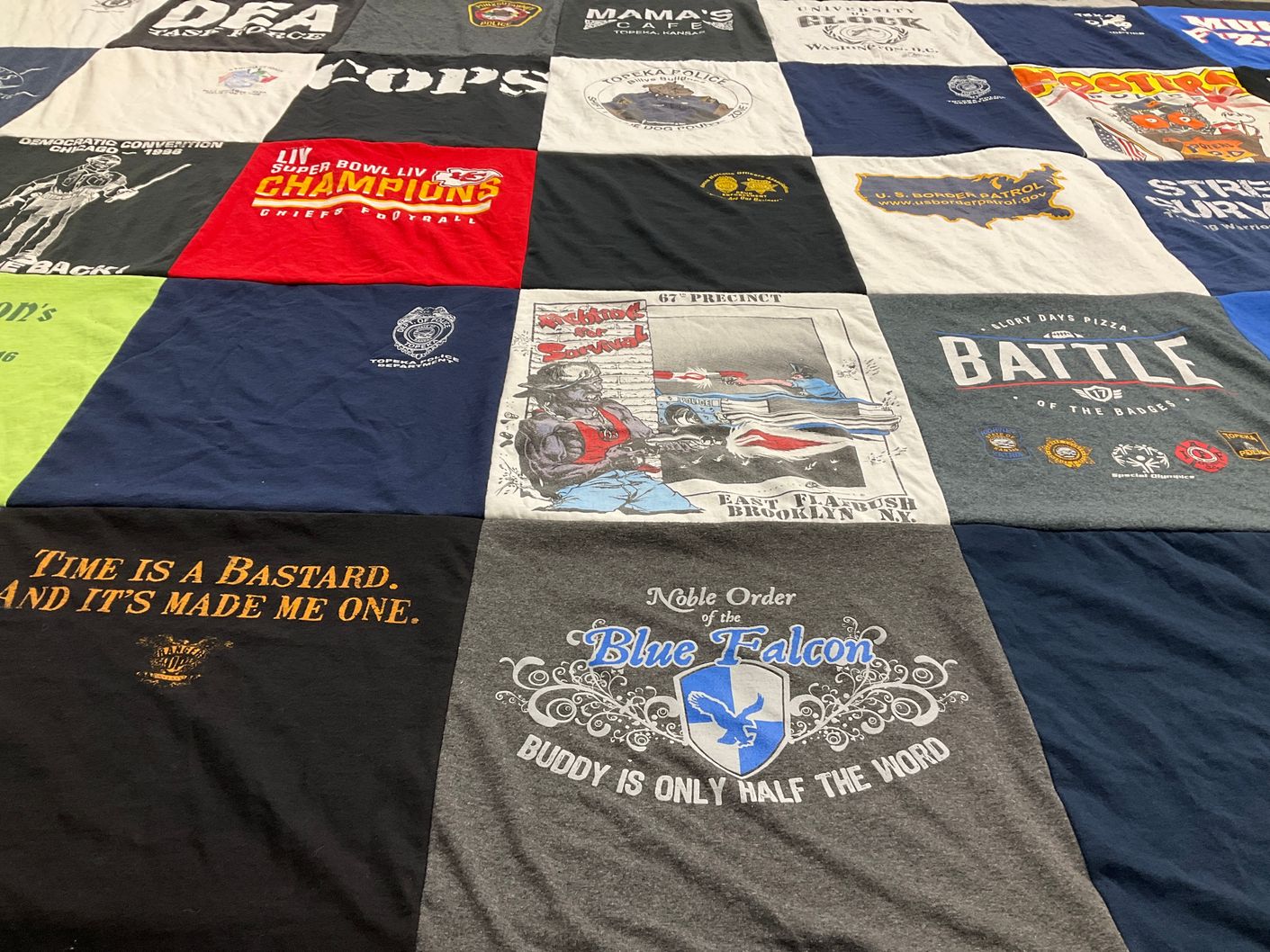 T-shirt quilt featuring kansas city chiefs by Chelsea from KS