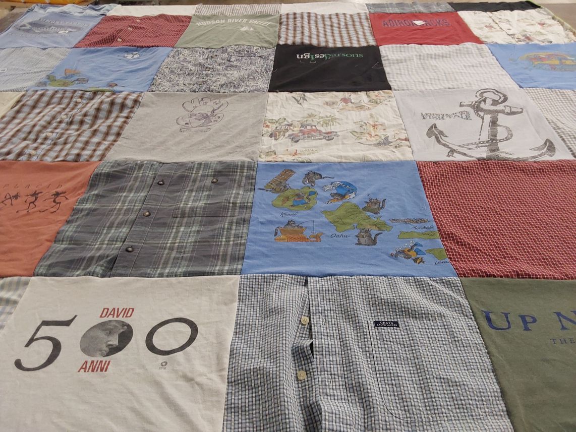 T-shirt quilt with outdoor recreation, nature themes by CATHLEEN from FL