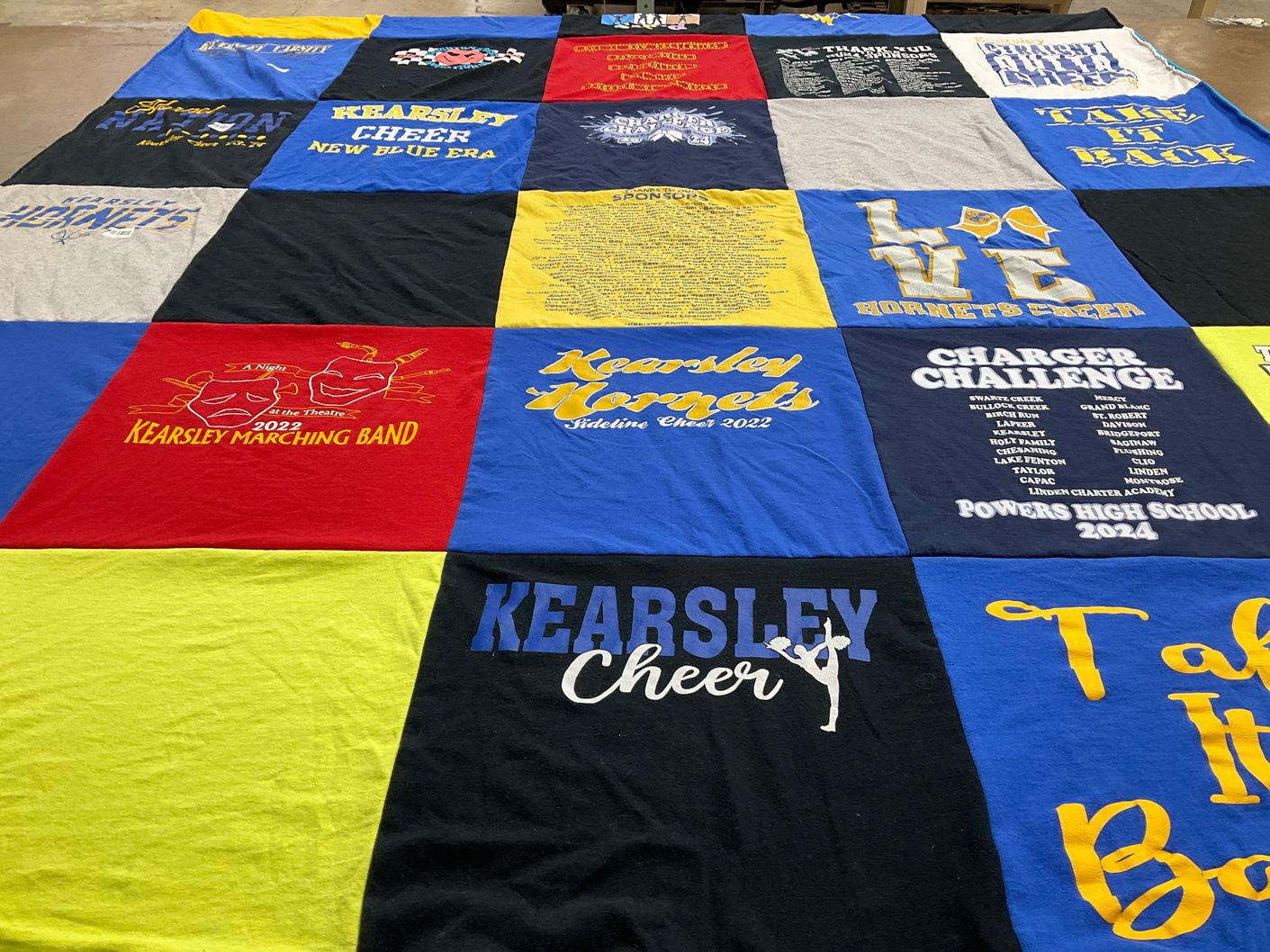 T-shirt quilt from kearsley high school, powers high school by Shawn from MI