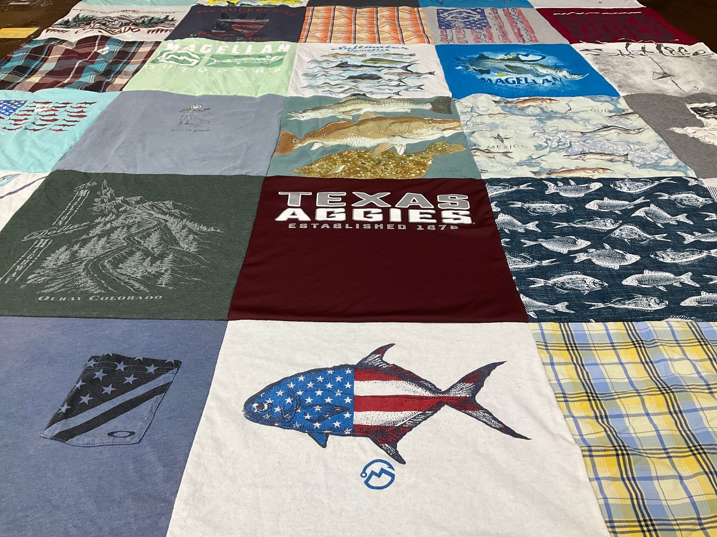 T-shirt quilt featuring texas a&m aggies by Catherine from TX