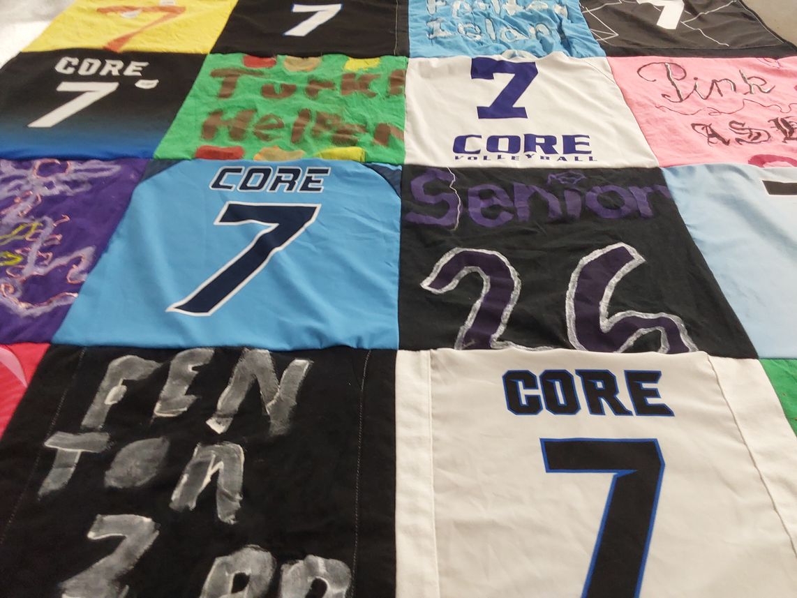 T-shirt quilt from fenton high school by Stephen from NJ