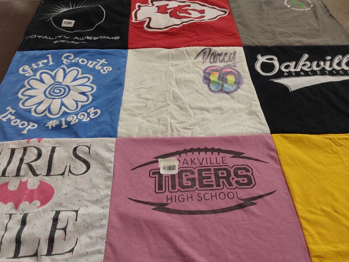 T-shirt quilt featuring oakville tigers high school by Kerry from MO