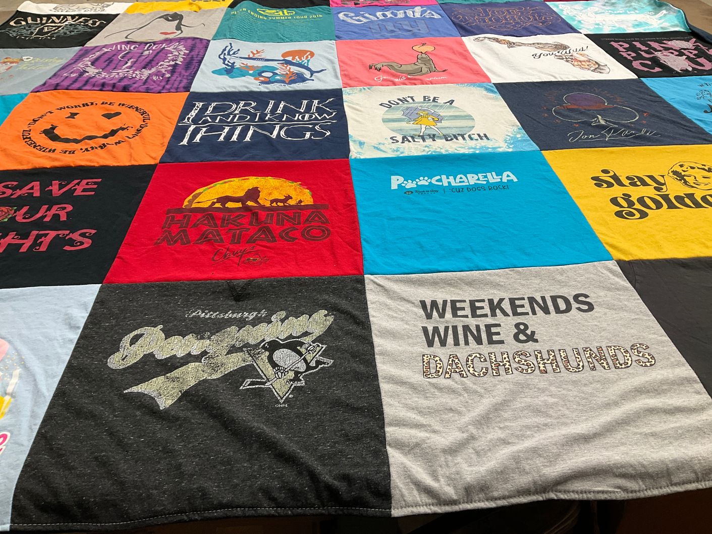 T-shirt quilt featuring pittsburgh penguins by Toni from FL