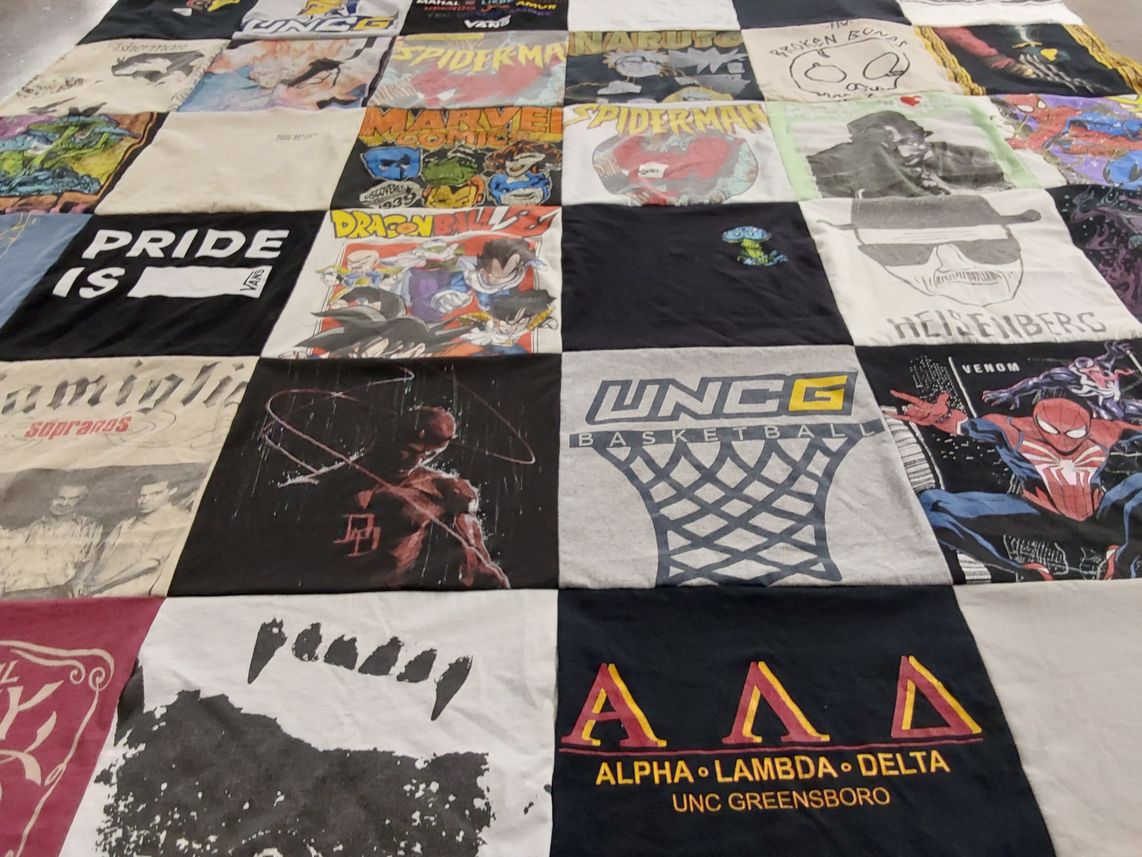 T-shirt quilt featuring uncg basketball by Yesenia from NC