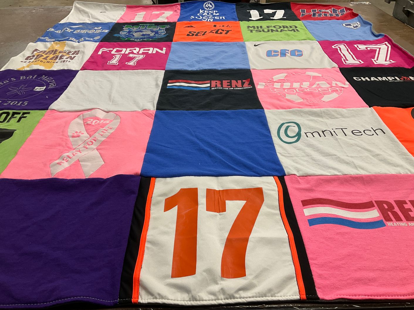 T-shirt quilt featuring foran high school soccer by DawnMarie from CT