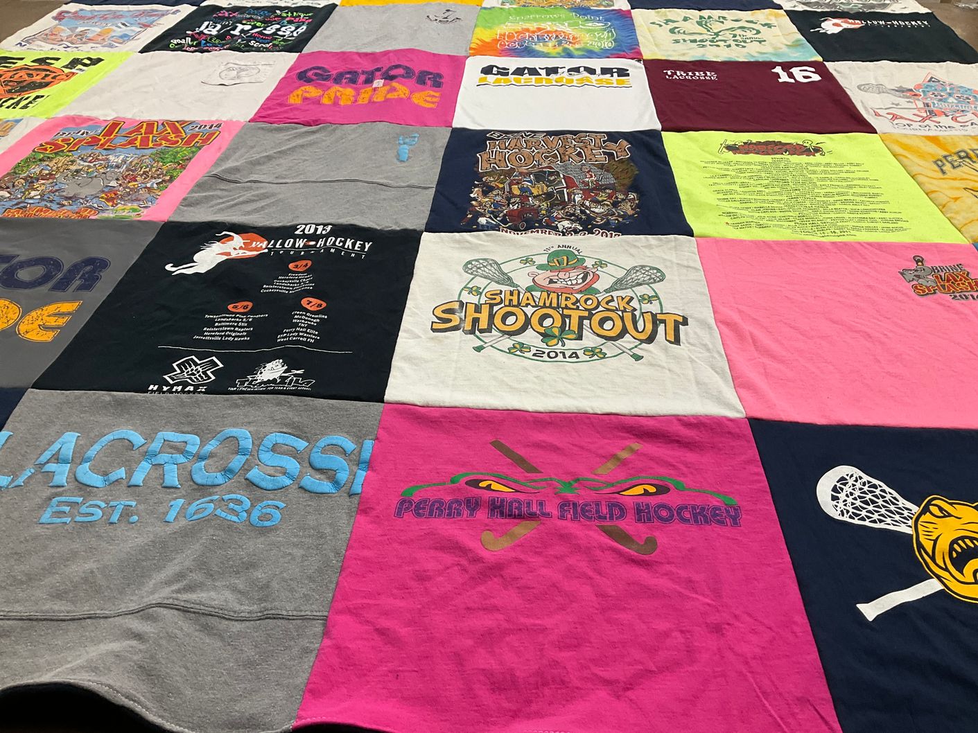 T-shirt quilt from perry hall high school by Mitchell from MD